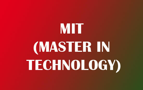 MASTER IN TECHNOLOGY